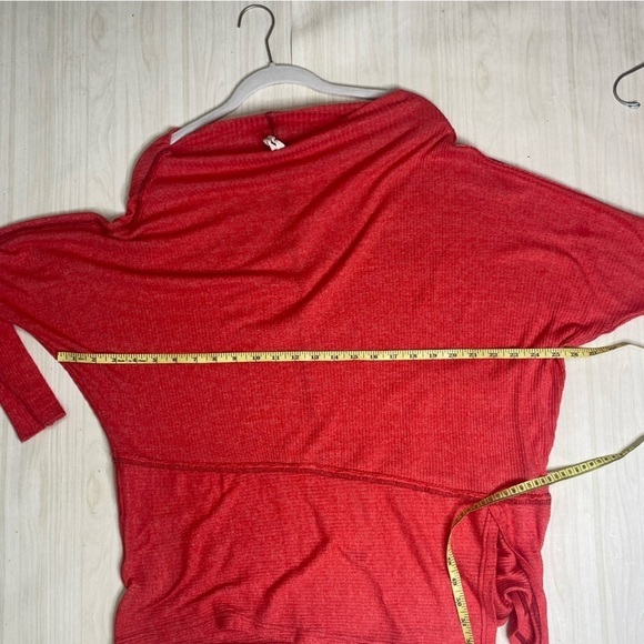 Free People We the Free Londontown coral thermal look long sleeve top size S - Picture 3 of 13
